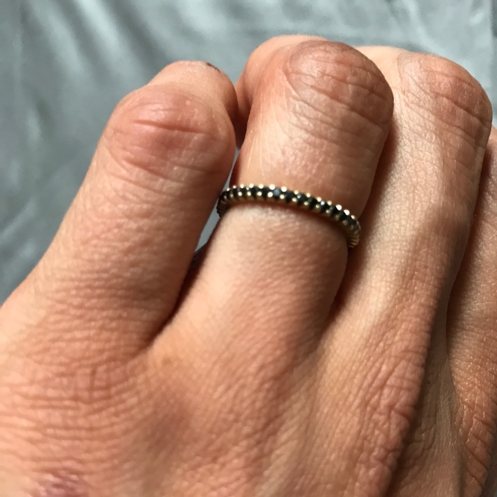 Black Diamond Micro Pave in 14K Yellow Gold - Picture 6 of 8